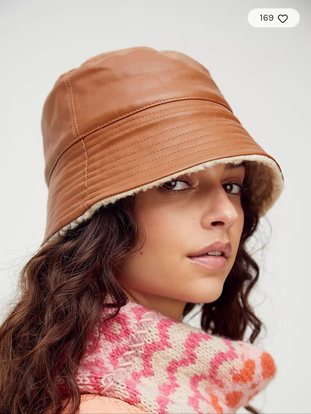 Free People Real Leather Reversible Bucket Hat - Black